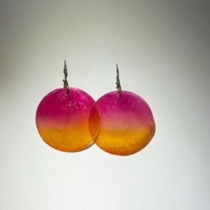Peach earrings- made in Spain